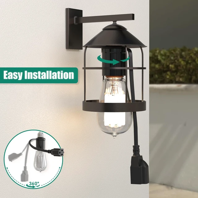 Alt view image 2 of 7 - Light Socket Outlet Adapter, 3 in 1 Light Bulb Plug Adapter, Convert E26/E27 Bulb Socket to 3 Prong Outlet with Extension Cord, Suitable for Outdoor Porch Garage Patio Use 1-Pack