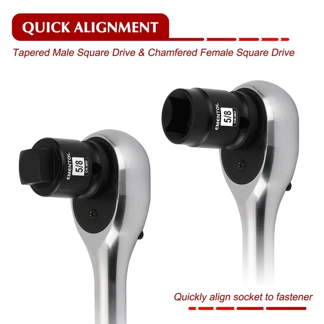 Alt view image 4 of 6 - 10PCS 1/2" Dr. Pipe Plug Socket Set, SAE, CR-MO, Tapered Male Square Drive - 7/16 Inch to 9/16 Inch, Chamfered Female Square Drive - 7/16 Inch to 13/16 Inch