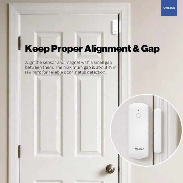 Alt view image 6 of 7 - Smart Door Sensor Starter Kit: - 1/4 Mile Open-Air Range, Door Left-Open Reminders,5 Years Battery Life, SMS/Text, Email & App Alerts, Alexa, IFTTT, Home Assistant