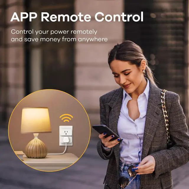 Alt view image 5 of 7 - Matter Smart Plug, Work with Apple Home, Alexa, Siri, Google Home | Smart Outlet Timer & Schedule, Smart Home, 15A/1800W, APP Remote Control, ETL Certified, 2.4G Wi-Fi Only, 6 Pack