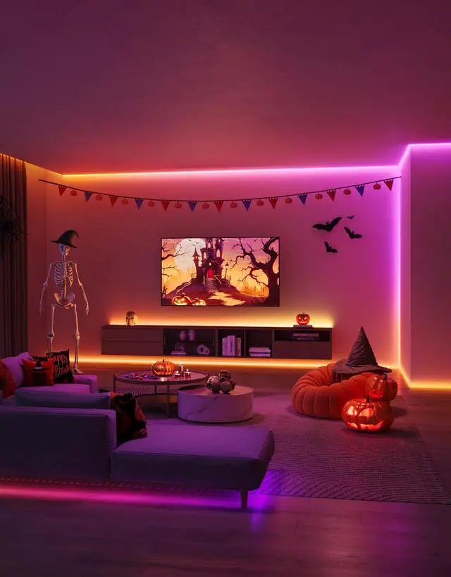 Alt view image 2 of 7 - 16.4ft RGBIC LED Strip Lights, LED Lights for Bedroom, APP Control | DIY Multiple Colors on One Line, Color Changing Lights for Home Decor, Bluetooth Strip Lights with APP Control