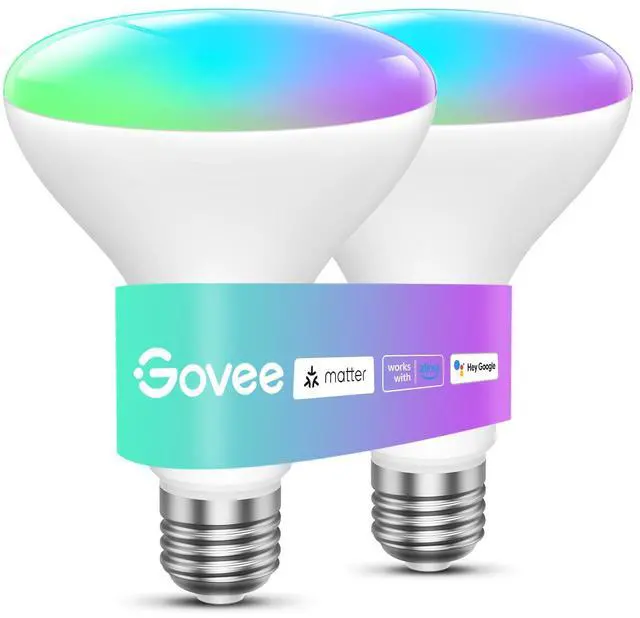 Main image of Smart Light Bulbs, 1200 Lumens Dimmable BR30 Bulbs, RGBWW 2 Pack | RGBWW Color Changing Light Bulb, Flood Light Bulbs Work with Alexa, Google Assistant, WiFi & Bluetooth LED Bulbs, Music Sync