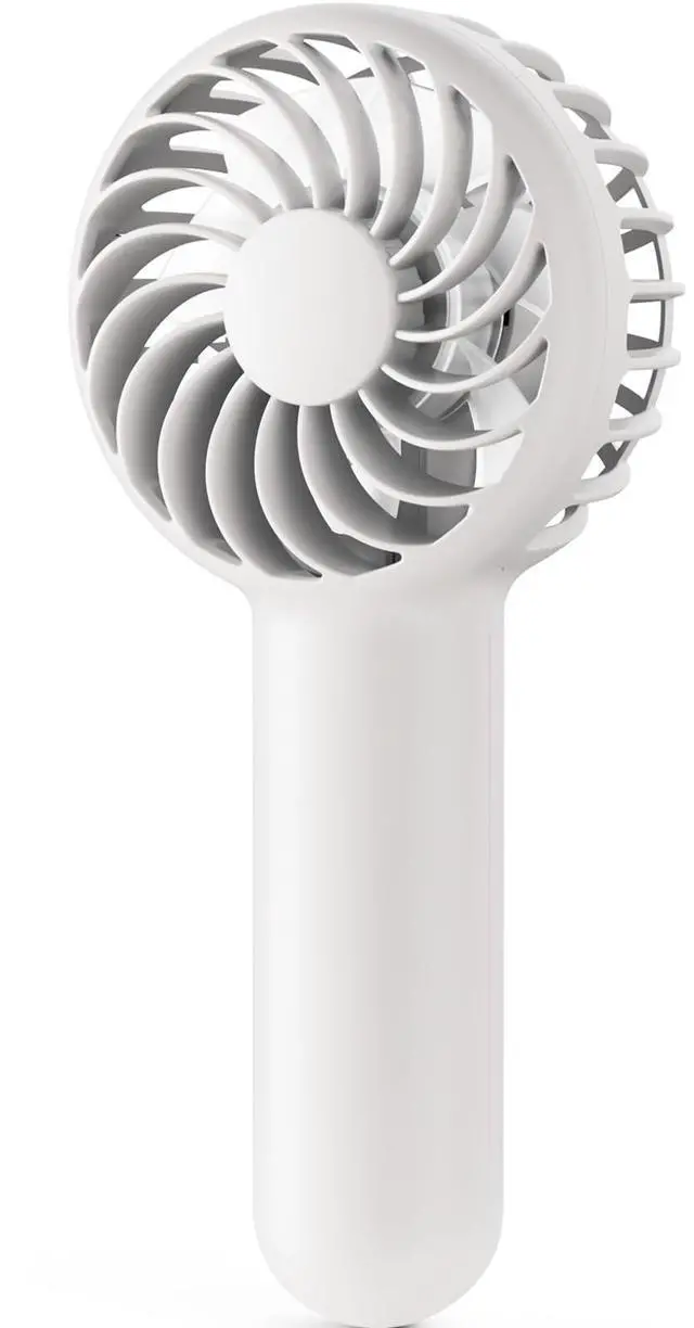 Main image of Mini Portable Handheld Fan, Travel Essentials for Women Girl White | 3 Speed Powerful, Battery Operated, Small USB Rechargeable, 3.3 oz Small Personal Fan for Makeup Eyelash Camping Beach Cruise