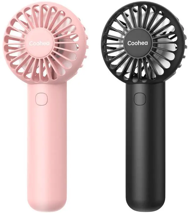 Main image of Mini Handheld Fan, 3 Speed, 3-in-1 Small Rechargeable Portable Fan | Small Cute Design, Personal Fan with Base & Lanyard, Quiet Operation with Low Power, for Eyelash Makeup Travel Beach Office