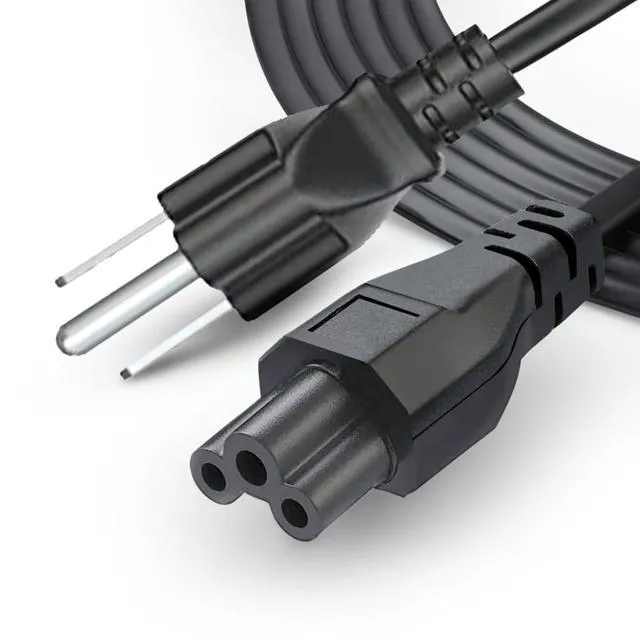 Alt view image 6 of 6 - 3 Prong AC Laptop Power Cord 5Ft Universal Power Cable | 125V | for Dell HP LG Lenovo Asus Acer Toshiba Sony Laptops/Notebooks, Monitors, Printers, Scanners NEMA 5-15P to C5 Power Cable