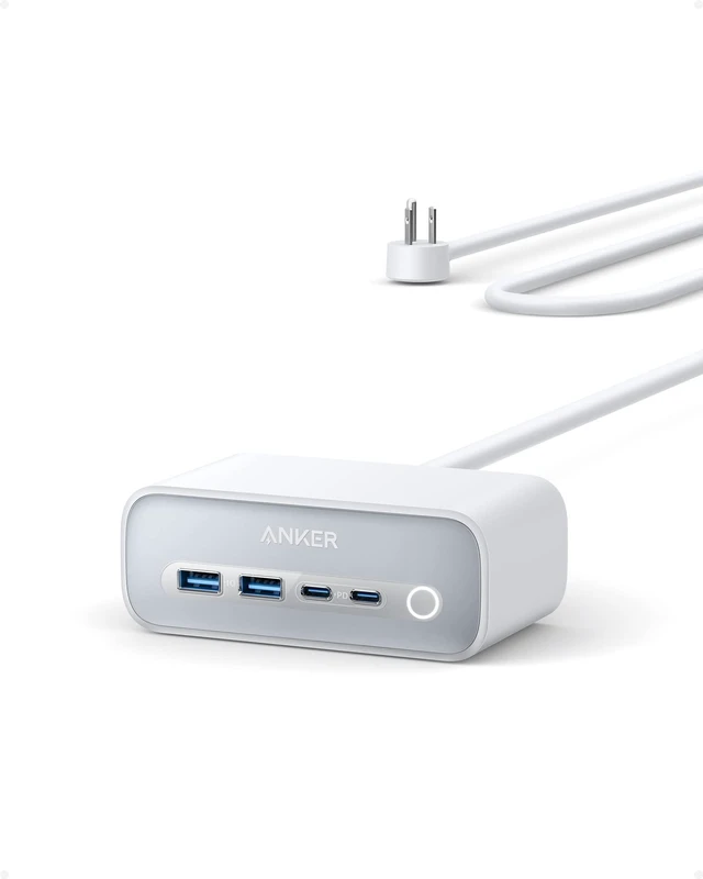 Main image of 525 Charging Station, 7-in-1 USB C Power Strip, 65W Max | 5ft Extension Cord with 3AC, 2USB A, 2USB C, for iphone13/14, Power Delivery Desktop Accessory for MacBook Pro, Home, Office