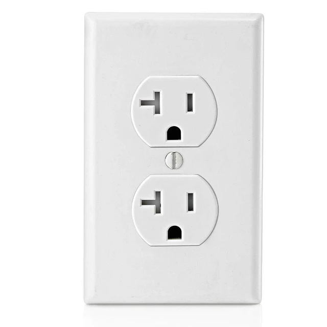 Alt view image 3 of 4 - 20 Amp Tamper-Resistant Duplex Outlet, T5820-W, White