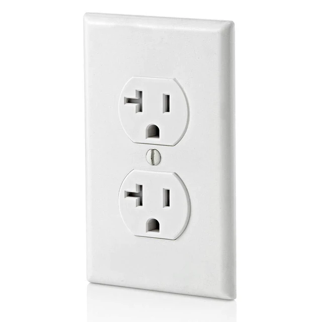 Alt view image 4 of 4 - 20 Amp Tamper-Resistant Duplex Outlet, T5820-W, White