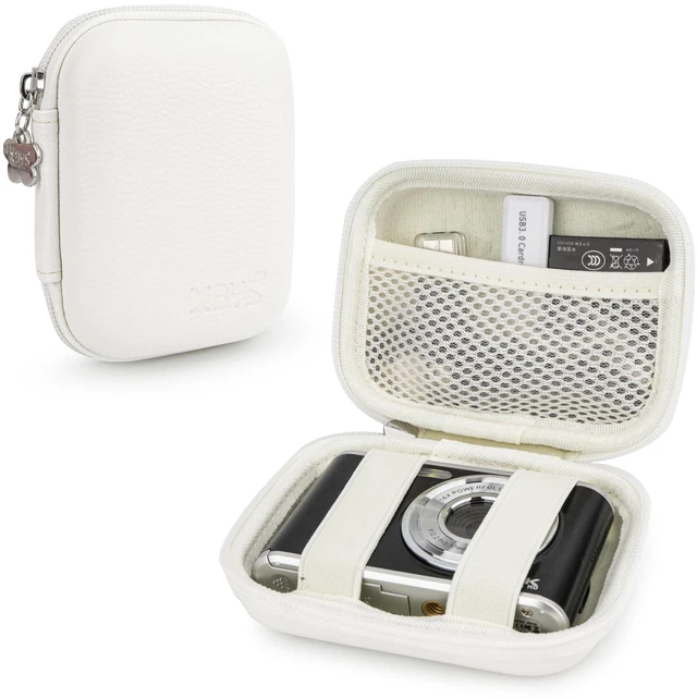 Main image of Digital Camera Case Compatible with KODAK PIXPRO FZ45 FZ55, White | Travel Carry Cases Bag for CAMKORY DC403 FHD 1080P Digital Point and Shoot Vlogging/SD Card