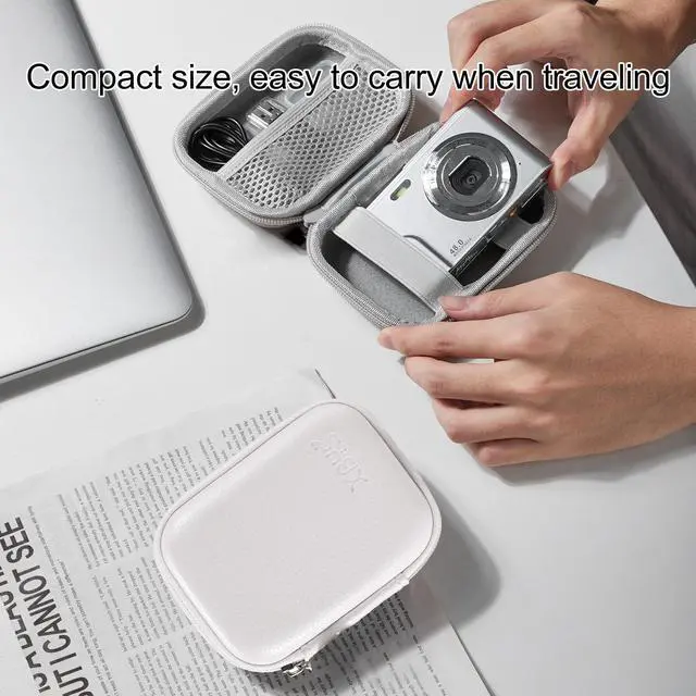 Alt view image 4 of 7 - Digital Camera Case Compatible with KODAK PIXPRO FZ45 FZ55, White | Travel Carry Cases Bag for CAMKORY DC403 FHD 1080P Digital Point and Shoot Vlogging/SD Card