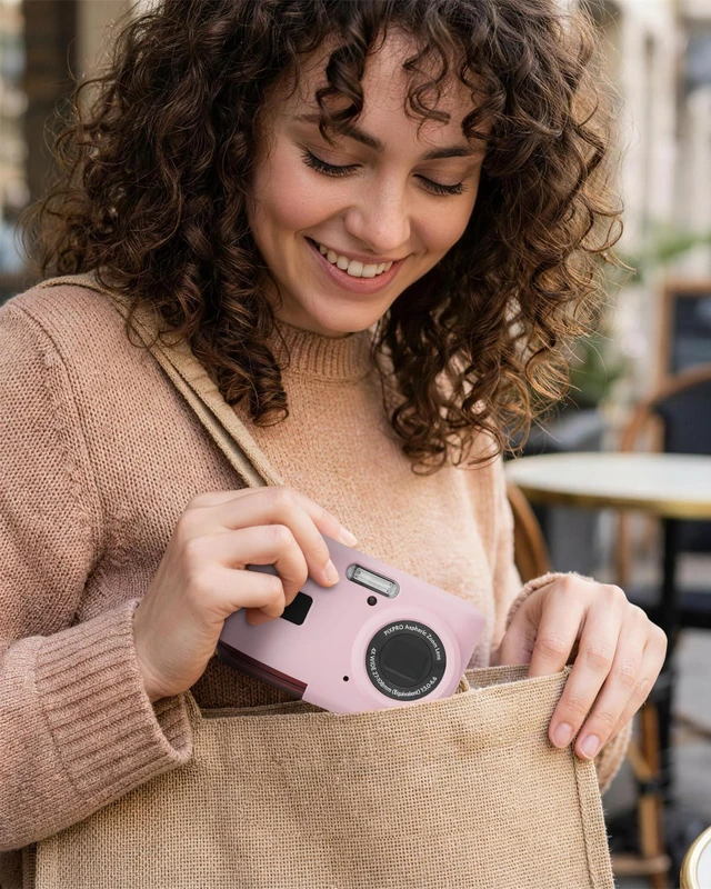 Alt view image 6 of 7 - Case for Kodak PIXPRO FZ45, FZ45 Accessories | Soft Silicone Protective Cover, Comes with 1 Screen Protectors and 1 Wrist Strap- (Pink)