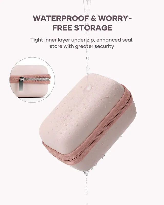 Alt view image 6 of 7 - Digital Camera Travel Case Fit for KODAK PIXPRO FZ45 FZ55 CAMKORY | Compatible With STUOGYUM DC402-AF/Canon IXUS, 3 Built-In SD Card Slots, Stores Camera, Batteries & Memory Cards, Pink