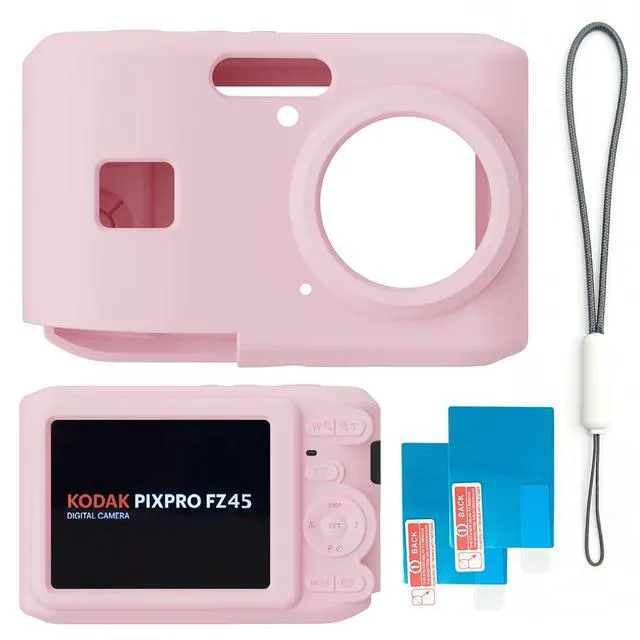 Alt view image 6 of 7 - Case for Kodak PIXPRO FZ45 Case, Soft Silicone for Kodak PIXPRO FZ45 - Anti-Scratch Slim Fit Lightweight Protective - Pink