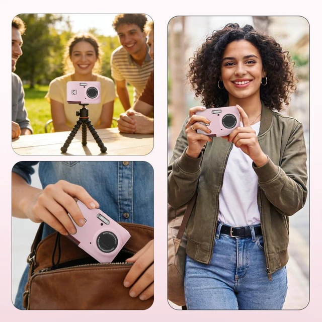 Alt view image 5 of 7 - Case for Kodak PIXPRO FZ45 Case, Soft Silicone for Kodak PIXPRO FZ45 - Anti-Scratch Slim Fit Lightweight Protective - Pink