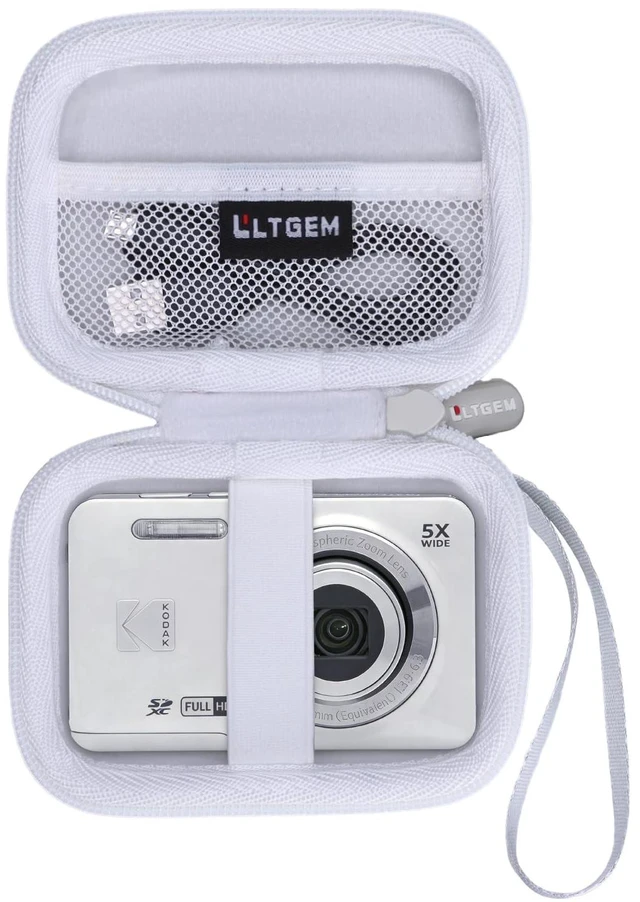 Main image of Case Compatible with Kodak PIXPRO FZ55/FZ45 Digital Camera, White | Fits Kodak FZ55/FZ45 16MP Compact Digital Cameras, Carrying Storage Travel Bag