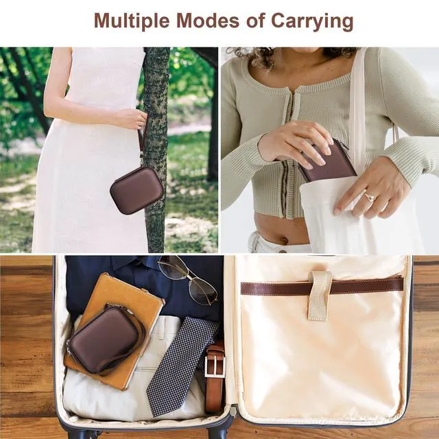 Alt view image 3 of 7 - Carrying Case for Kodak PIXPRO FZ55/ FZ45 16MP Digital Camera, Brown | For Kodak FZ45/ FZ55/ FZ53/ FZ43 Compact Camera Bag, Mesh Pocket fit Cable, Case Only