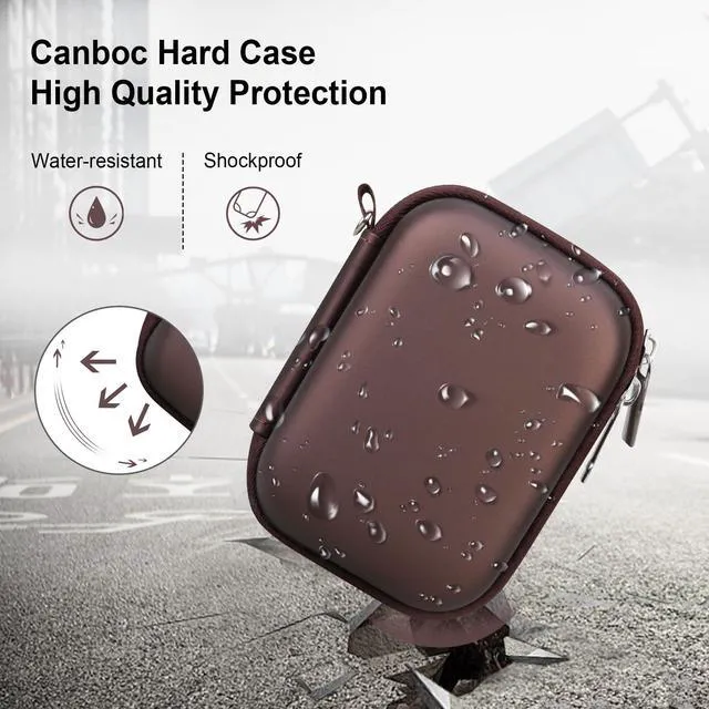 Alt view image 4 of 7 - Carrying Case for Kodak PIXPRO FZ55/ FZ45 16MP Digital Camera, Brown | For Kodak FZ45/ FZ55/ FZ53/ FZ43 Compact Camera Bag, Mesh Pocket fit Cable, Case Only