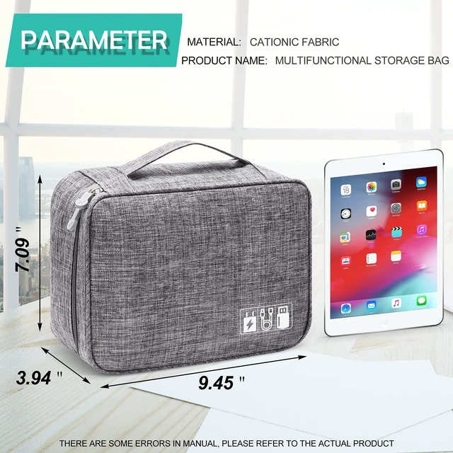 Alt view image 2 of 7 - Electronics Organizer Travel Cable Organizer Bag Waterproof Portable Digital Storage Bag Electronic Accessories Case Cable Charger Organizer Case