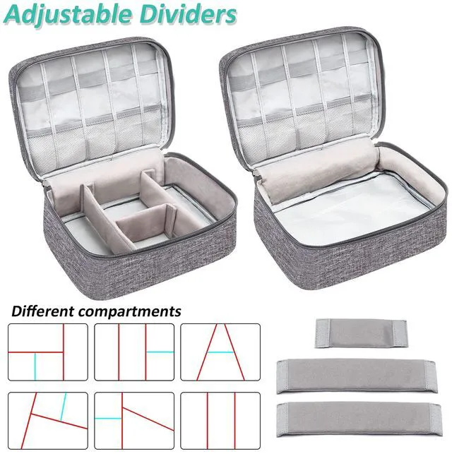 Alt view image 4 of 7 - Electronics Organizer Travel Cable Organizer Bag Waterproof Portable Digital Storage Bag Electronic Accessories Case Cable Charger Organizer Case