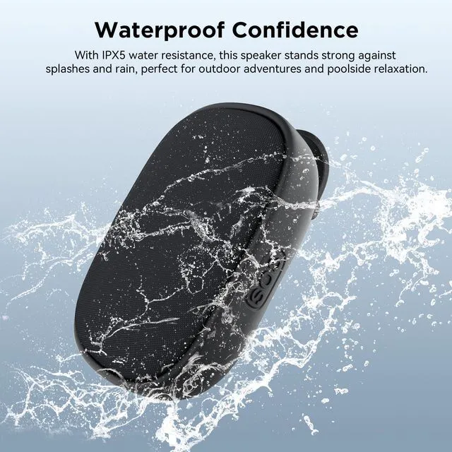 Alt view image 3 of 7 - Clip-On Mini Bluetooth Speaker | 6W Power Magnetic Body Built-in Mic Stereo Pairing IPX5 Waterproof 6H Playtime Outdoor Camping Running Travel Work