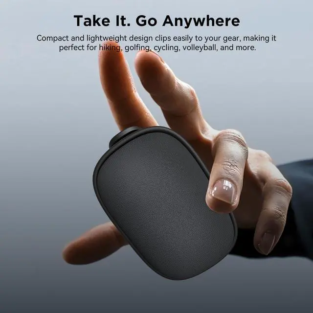 Alt view image 7 of 7 - Clip-On Mini Bluetooth Speaker | 6W Power Magnetic Body Built-in Mic Stereo Pairing IPX5 Waterproof 6H Playtime Outdoor Camping Running Travel Work