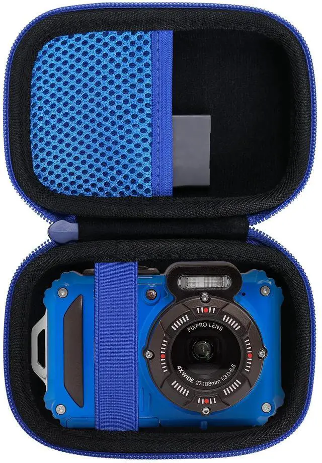 Main image of Hard Case for Kodak PIXPRO WPZ2 Rugged Digital Camera, Blue | EVA case for Kodak Waterproof Video Camera, Water-resistant, Dust-resistant design, Elastic retention strap, Case only