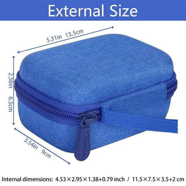 Alt view image 5 of 7 - Hard Case for Kodak PIXPRO WPZ2 Rugged Digital Camera, Blue | EVA case for Kodak Waterproof Video Camera, Water-resistant, Dust-resistant design, Elastic retention strap, Case only