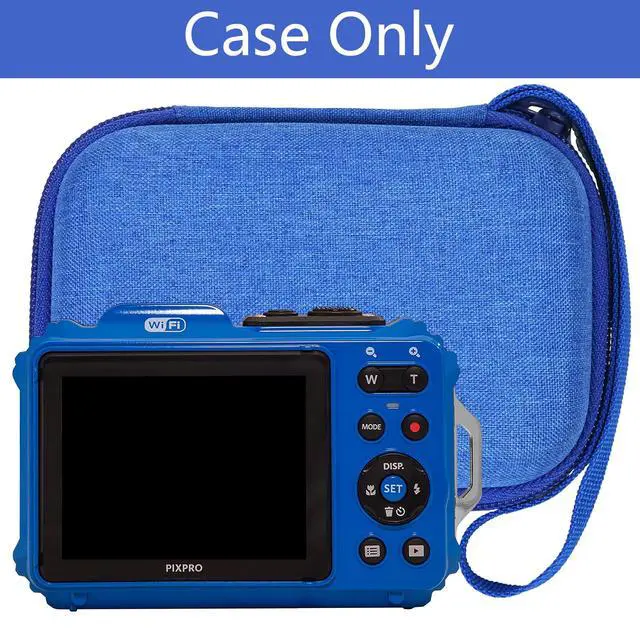 Alt view image 4 of 7 - Hard Case for Kodak PIXPRO WPZ2 Rugged Digital Camera, Blue | EVA case for Kodak Waterproof Video Camera, Water-resistant, Dust-resistant design, Elastic retention strap, Case only