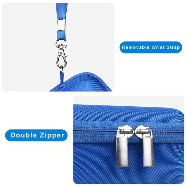 Alt view image 6 of 7 - Carrying Case for Kodak PIXPRO WPZ2 Rugged Waterproof Digital Camera | WPZ2 Underwater Photography Camera Bag, Mesh Pocket fits USB Cable, Battery, Adapter, Blue (Case Only)