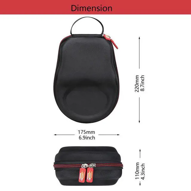 Alt view image 5 of 7 - Case for OneOdio Wired DJ Hi-Res / A70 Bluetooth Over-Ear Headphones | Headset Travel Storage Bag, Portable Carrying Box, Protective Storage Box, Shockproof, Dustproof, Case Only