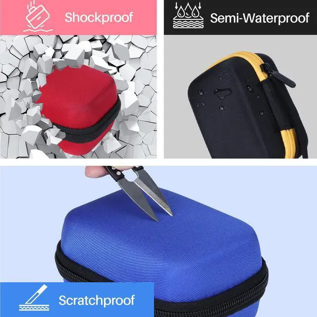Alt view image 5 of 7 - Storage Case Compatible with KODAK PIXPRO WPZ2 Rugged Waterproof Shockproof Dustproof Digital Camera (Black + Yellow Case)