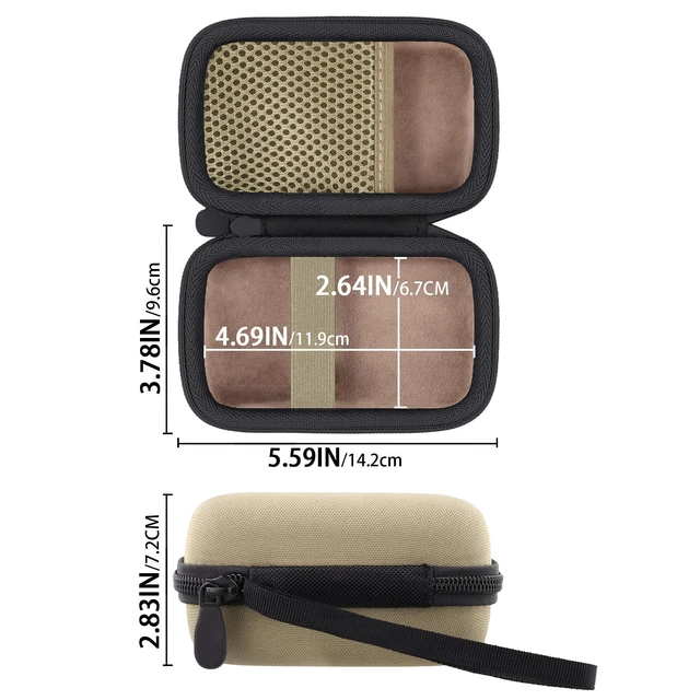 Alt view image 7 of 7 - Hard Carrying Case for KODAK PIXPRO C1 Friendly Zoom Digital Camera | Protective Storage Box, Portable Carrying Box, Shockproof, Anti-crush, Mesh Pocket, Compact & Lightweight, Brown Case