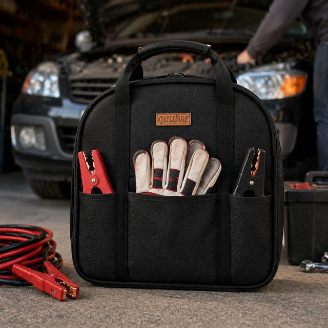 Alt view image 5 of 6 - Heavy-Duty Cable Storage Bag Waterproof Cable Organizer for Jumper Cable
