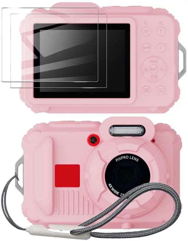 Main image of Silicone Case for Kodak pixpro wpz2 Digital Camera with 2PCS Screen Protector and Lanyard - Pink