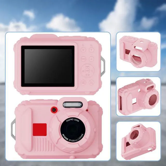 Alt view image 2 of 6 - Silicone Case for Kodak pixpro wpz2 Digital Camera with 2PCS Screen Protector and Lanyard - Pink