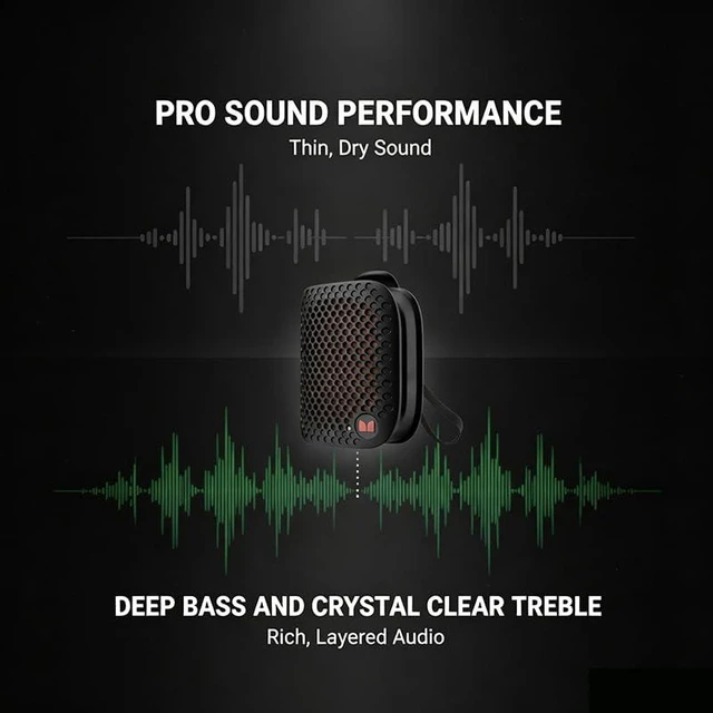 Alt view image 3 of 7 - Mini Wearable Bluetooth Clip On Speaker IPX5 WaterproofBlack-1Set | Portable Wireless Personal Speakers | TWS Stereo Sound | Magnetic Clip | Pocket Speaker for Work Travel Gift