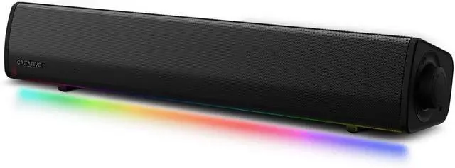 Main image of Sound Blaster GS3 Compact RGB Gaming Soundbar, Superwide, Black | RGB Gaming Soundbar, Bluetooth, USB-C, Under Monitor, PC, Console, Compact Design, Black