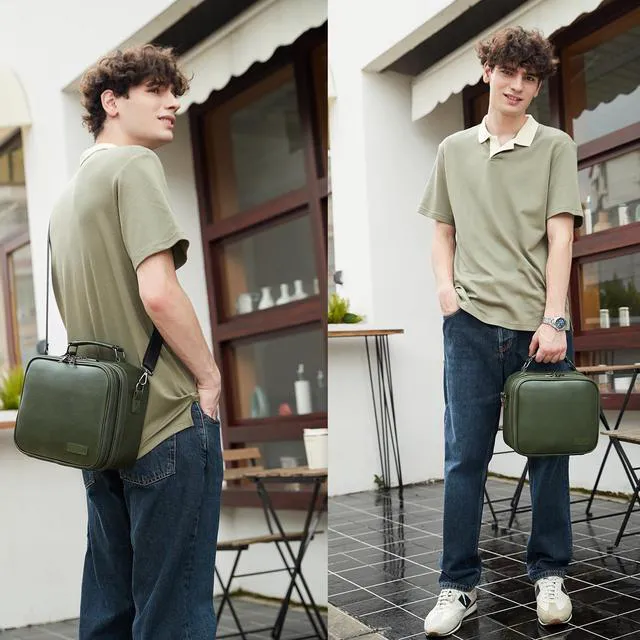 Alt view image 6 of 6 - Electronics Travel Organizer, Large Electronic Accessories Cable Case with Adjustable Dividers, Waterproof Tech Storage Bag Gifts with Double Layers for Cord, Charger, Power Bank - Olive Green