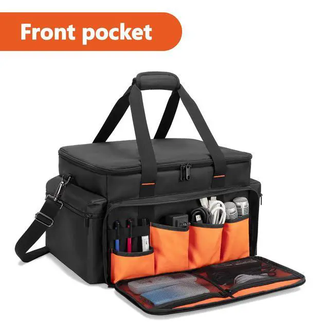 Alt view image 3 of 7 - DJ Cable File Bag with Adjustable Dividers, 15.6'' Laptop Sleeve | Travel Musicians Gig Organizer Bag for DJ Gear , Music equipment and Accessories