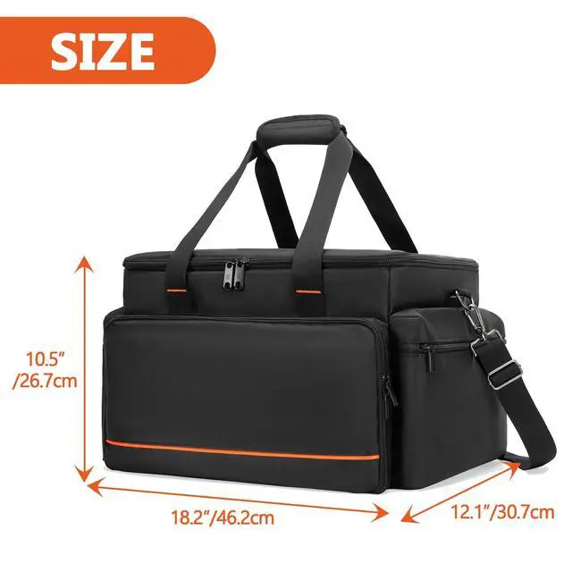 Alt view image 7 of 7 - DJ Cable File Bag with Adjustable Dividers, 15.6'' Laptop Sleeve | Travel Musicians Gig Organizer Bag for DJ Gear , Music equipment and Accessories