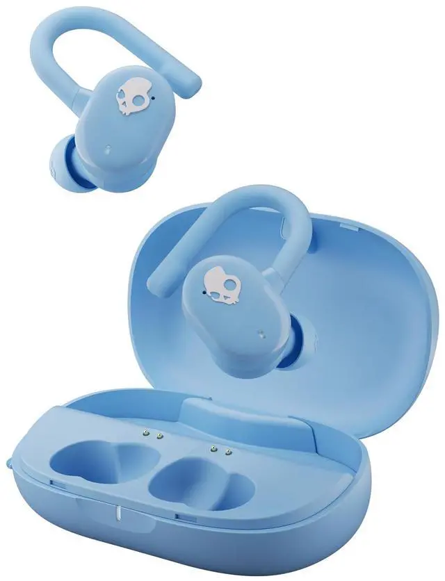 Main image of Push Play Active Wireless Earbuds - Preppy Blue | In-Ear Hanger, Bluetooth, Noise Isolating 58 Hours Battery, Sweat and Water Resistant, Microphone, Running Outdoors, Exercise