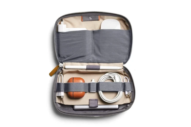Alt view image 2 of 7 - Tech Kit (Tech Accessories Organizer Pouch, Zipper Closure, Stores Power Bank, Phone Charger, Cables & More) - Slate