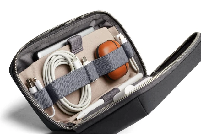 Alt view image 4 of 7 - Tech Kit (Tech Accessories Organizer Pouch, Zipper Closure, Stores Power Bank, Phone Charger, Cables & More) - Slate