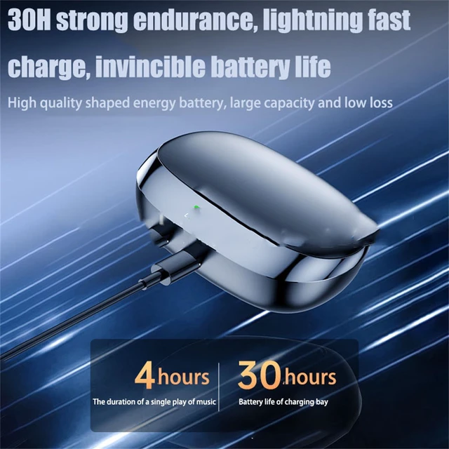 Alt view image 4 of 7 - Bluetooth Translation Earphones Available in 144 Languages LED Digital Display Dual Hanging Ears HD Calling, Suitable for Music, Sports (Black General)