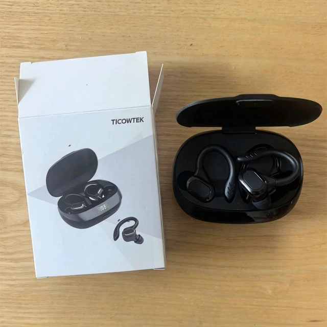 Alt view image 7 of 7 - Bluetooth Translation Earphones Available in 144 Languages LED Digital Display Dual Hanging Ears HD Calling, Suitable for Music, Sports (Black General)