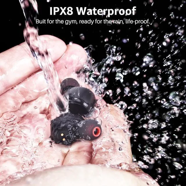 Alt view image 3 of 7 - T6 Wireless Earbuds Bluetooth 5.3 Stereo Sound in Ear Headphones | OrigX Stereo Deep Bass, 50H Playtime, Lighter Ear buds, IPX8 Waterproof, wireless Charging Case, 32 EQs via APP Dark Black