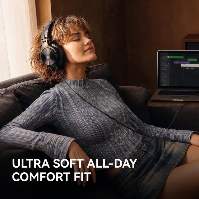 Alt view image 5 of 7 - A70 Gen 2 Bluetooth and Wired Over-Ear Headphones with Hi-Res LDAC | 72H playtime, Bluetooth 6.0, built-in mic, audio sharing and 3.5mm/6.35mm jacks for studio, DJ, guitar and piano