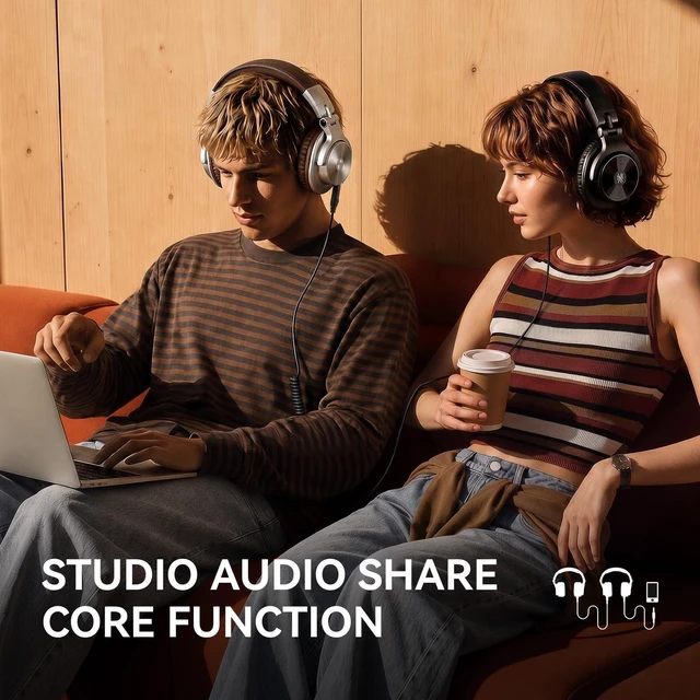 Alt view image 6 of 7 - A70 Gen 2 Bluetooth and Wired Over-Ear Headphones with Hi-Res LDAC | 72H playtime, Bluetooth 6.0, built-in mic, audio sharing and 3.5mm/6.35mm jacks for studio, DJ, guitar and piano