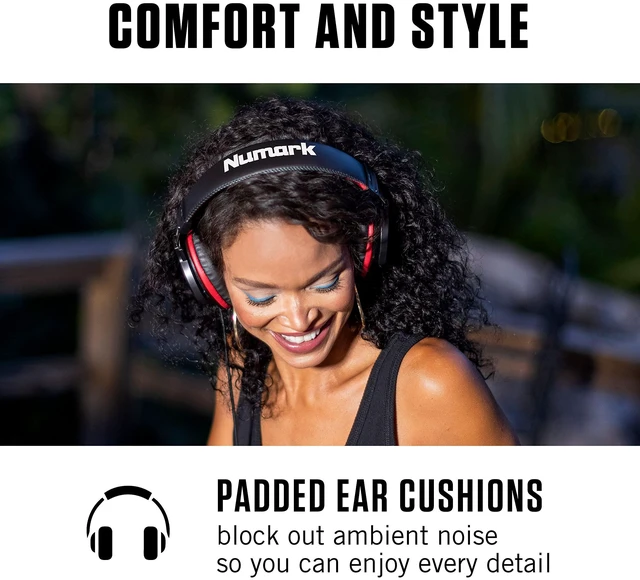 Alt view image 3 of 6 - Closed-Back DJ Headphones | 40mm Drivers, Flexible Headband, Swivel Cups, Closed-Back Design, 9.8ft Cable, for Monitoring, Mixing and Audio Playback