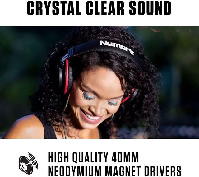 Alt view image 2 of 6 - Closed-Back DJ Headphones | 40mm Drivers, Flexible Headband, Swivel Cups, Closed-Back Design, 9.8ft Cable, for Monitoring, Mixing and Audio Playback